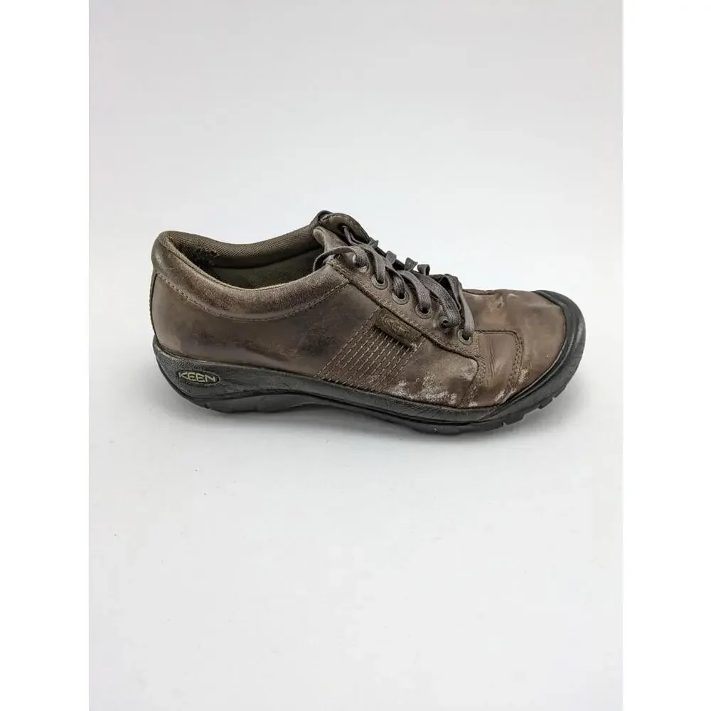 Mens KEEN Austin‎ Oxfords Brown Leather Outdoor Hiking Shoes 1007722 Size 10